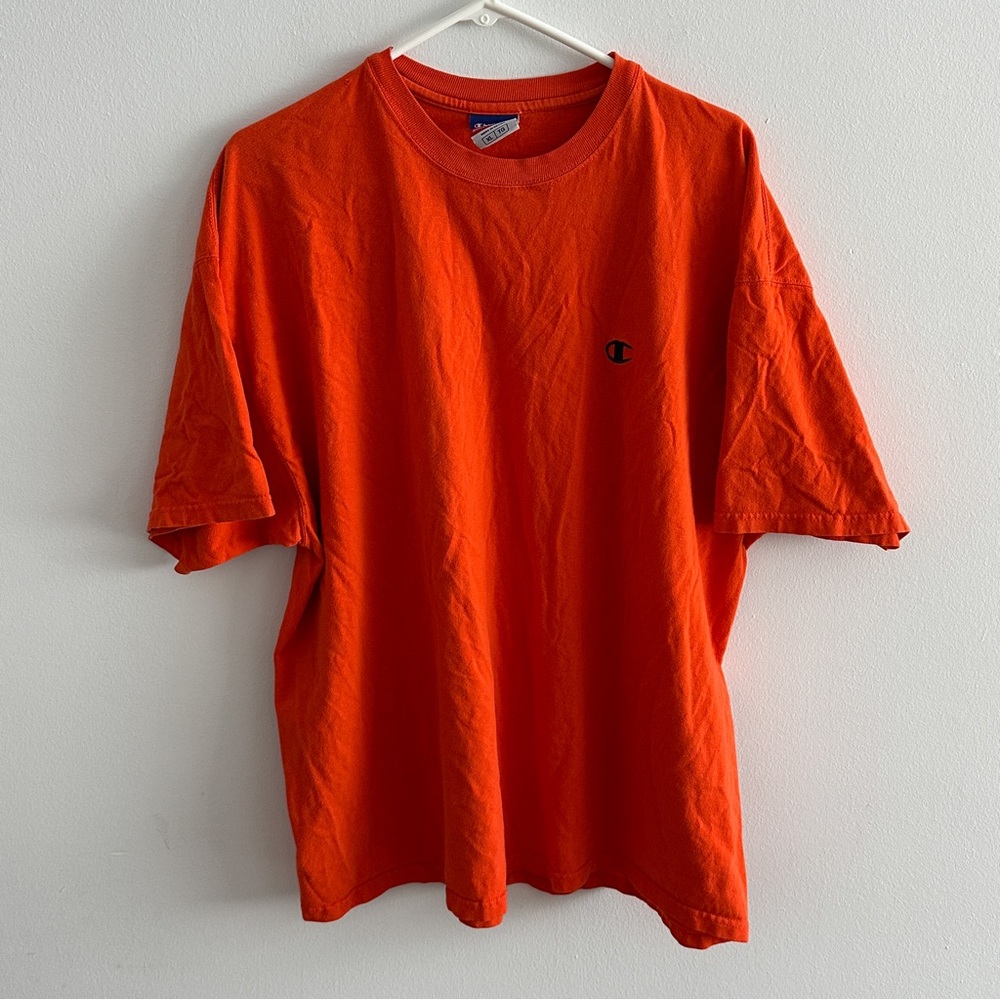 Champion Orange Unisex T-Shirt Size XL